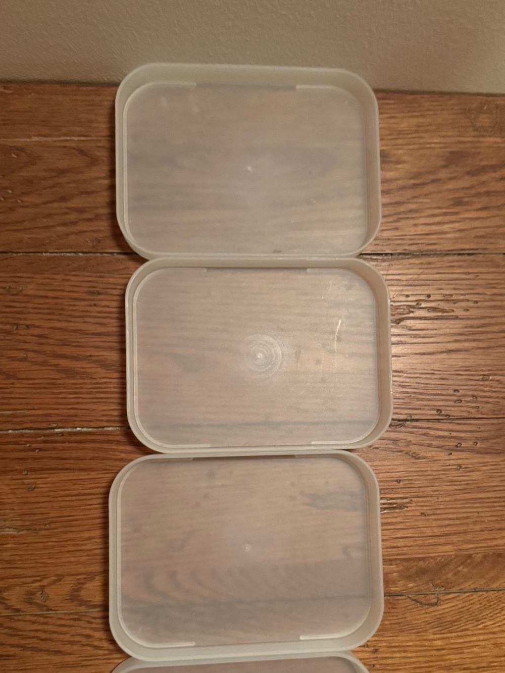 Three Small Stackable Trays (3)